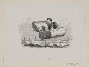 Illustratie voor "De vliegende koffer" in H.C. Andersen, "Sprookjes en verhalen", Deel 1