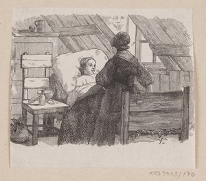 Illustratie voor "Vijf uit een Erwtenschil" in H.C. Andersen, "Sprookjes en Verhalen", Deel 2 door H.P. Hansen