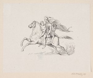 Illustratie voor "Ole Lukøje" in H.C. Andersen, "Sprookjes en Verhalen", Deel 1