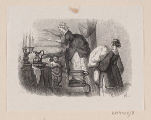 Illustratie voor "De prinses op de erwt" in H.C. Andersen, "Sprookjes en verhalen", Deel 1