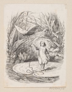 Illustratie voor "Duimelijntje" in H.C. Andersen, "Sprookjes en Verhalen", Deel 1 door H.P. Hansen