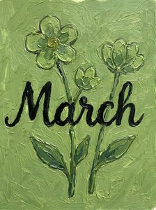 Groene maartbloemen