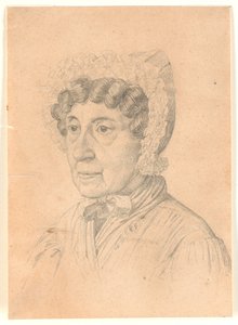 Portret van oudere dame, mogelijk consul Bravos moeder door H.W. Bissen