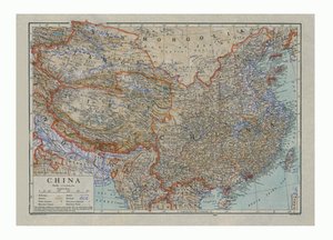 Kaart van China, ca. 1910