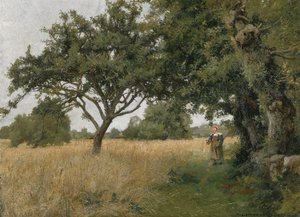 Bretons Landschap door H. Bolton Jones