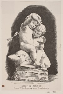 Amor en Bacchus door H. C. Henneberg