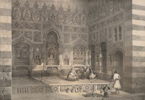 100. Een Iwan, in Damascus, 1843 door H. Clerget