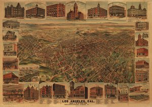 Los Angeles, Cal., bevolking van stad en omgeving 65.000. door H.; Elliott Pu Co.; Southern California Land Co. Elliott