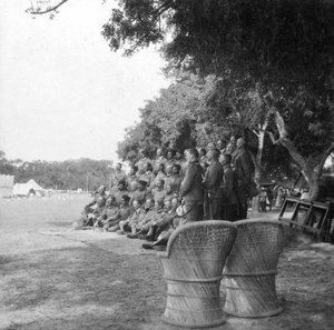 HM Amir, Lord Kitchener en staf, Agra, India, 1900s