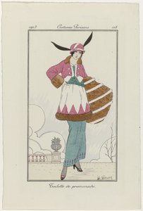 Journal des Dames et des Modes, Costumes Parisiens, 1913, No. 118 : Toilette de promenade door H. Honore