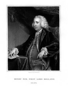 Henry Fox, 1e Baron Holland, Whig staatsman door H. Robinson