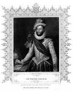 Sir Walter Raleigh, schrijver, dichter, hoveling en ontdekkingsreiziger, 19e eeuw