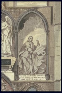 Westzijde van Poets Corner, plaat 25 uit Westminster Abbey (detail)