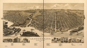 La Crosse, Wis., provinciehoofdstad van La Crosse County 1887 door H. Wellge