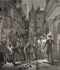 Parijs bewaakt door het volk, gegraveerd door Pannemaker-Ligny door H. de la (after) Charlerie
