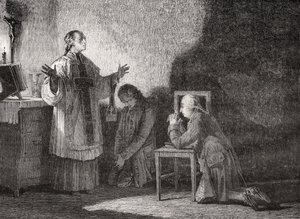 Lodewijk XVI (1754-93) in gebed voor zijn executie