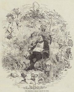Onze Kerstdroom (gravure) door after Hablot Knight Browne