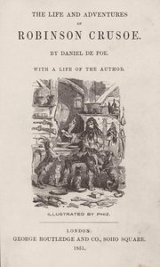Titelpagina voor Het Leven en de Avonturen van Robinson Crusoe
