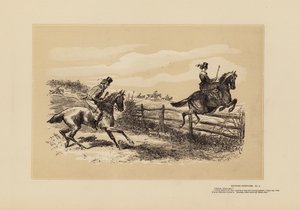 Jachtschetsen, Nr. 3, Volg mijn leider, hè? (gravure) door Hablot Knight (1815 92) Browne