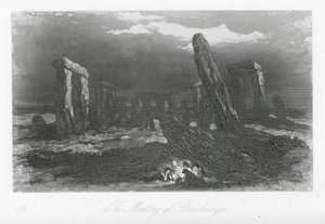Londense straten: De ontmoeting bij Stonehenge door Hablot Knight (1815 92) Browne