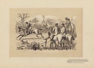 De Tumbletown Steeple-Chase, Nr. 1, De Favoriet door Hablot Knight (1815 92) Browne