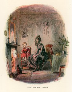 Illustratie voor Dombey en Zoon door Hablot Knight Browne