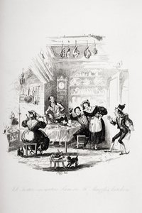 Job Trotter ontmoet Sam in de keuken van Mr. Muzzle, illustratie uit 