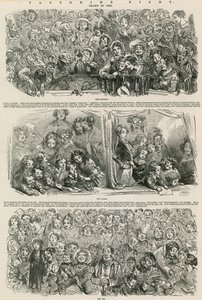 Pantomime Nacht: De Galerij, De Loges, De Put door Hablot Knight Browne