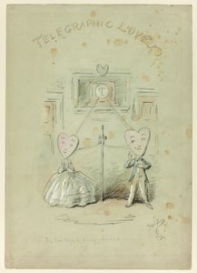 Telegrafische liefde door Hablot Knight Browne