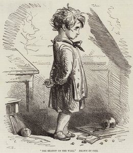 De schaduw op de muur door Hablot Knight Browne