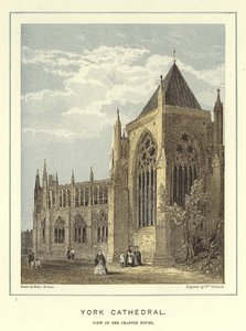 York Kathedraal, uitzicht op het kapittelhuis