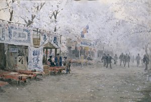Kersenbloesemfestival, c.1903 door Hachir Nakagawa