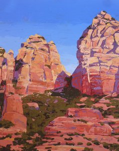 Een doorgang, Sedona, 2024 (olieverf op paneel)
