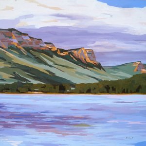 Inkomende regen, Haviland Lake, ca. 2024 (olieverf op doek) door Hadley Rampton