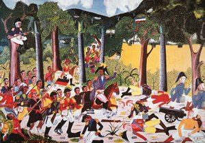 Haïtianen onder Jean Jacques Dessalines verslaan de troepen van Napoleon door Haitian School