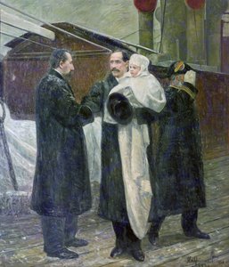 Koning Haakon op Noorse bodem in 1905