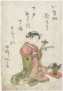 Courtisane Hanach? van Iseya House, vroege jaren 1770 door Hanabusa Shigenobu