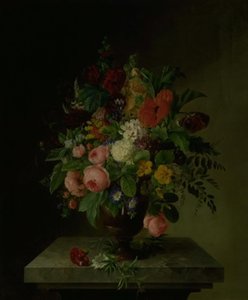 Een vaas met bloemen door Hanne Hellesen