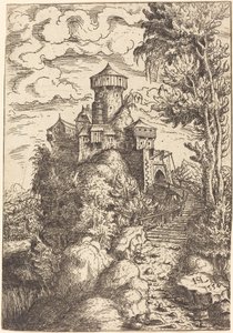Landschap met een Fort en Grote Trap