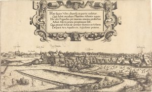 Uitzicht op Neurenberg vanuit het Westen (linker gedeelte)