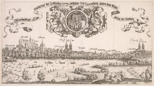 Panoramisch Uitzicht op Neurenberg: Middenstuk, 1552