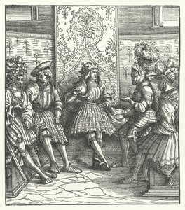 Franse oorlogsraad door Hans (after) Burgkmair