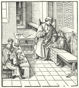 Maximiliaan krijgt instructie door Hans (after) Burgkmair
