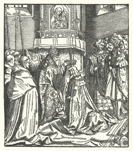 Paus Nicolaas V kroont Frederik III tot Heilige Roomse Keizer in Rome