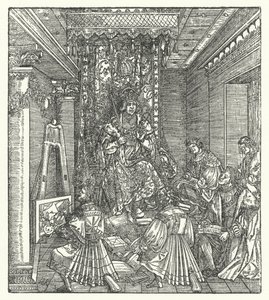 De Prins met de Verkondigers van Zijn Glorie door Hans (after) Burgkmair