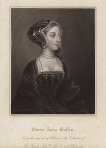 Anne Boleyn, tweede vrouw van koning Hendrik VIII (gravure)