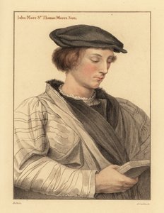 John More, 19 jaar oud, zoon van Sir Thomas More, 1812 (gravure) door Hans (after) Holbein the Younger