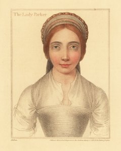 Lady Parker, vrouw van Sir Henry Parker, 1812 (gravure) door Hans (after) Holbein the Younger
