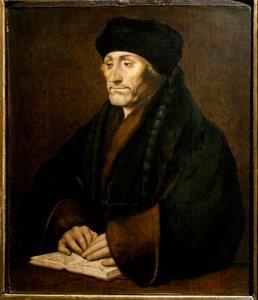 Portret van Didier Erasme (Erasmus van Rotterdam) (1469 - 1536), Nederlandse humanist door Hans (after) Holbein the Younger