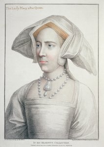 Portret van Lady Mary na koningin (1516-58) gegraveerd door Francesco Bartolozzi (1727-1815) 1796